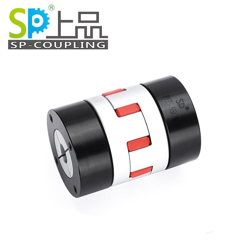 梅花联轴器胀套铝合金PFZ聚氨酯弹性块伺服电机三爪星形连轴器