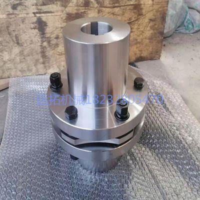 膜片联轴器不锈钢叠片单双法兰盘弹性304不锈钢大扭矩垫片组键槽