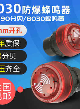 BA8030防爆闪光蜂鸣器防爆声光报警灯器ac220V380v24v开孔30mm