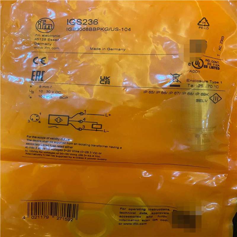 【汇生】IGS236易福门全新原装正品未拆封接近开关，需要的联系！