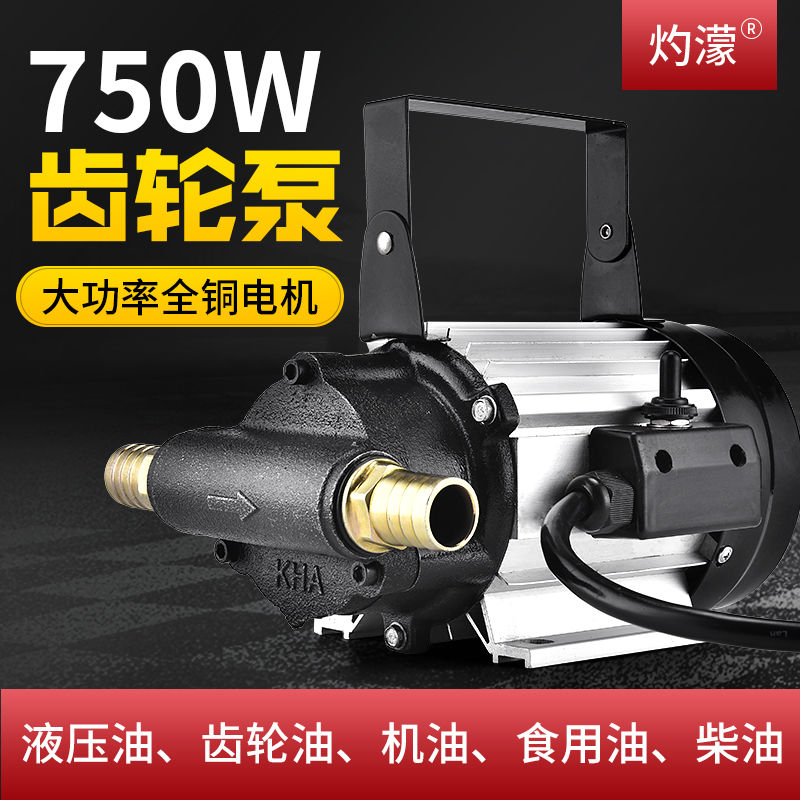 灼濛 电动抽油泵柴油12v24v220v自吸泵液压油抽油机机油泵齿轮泵
