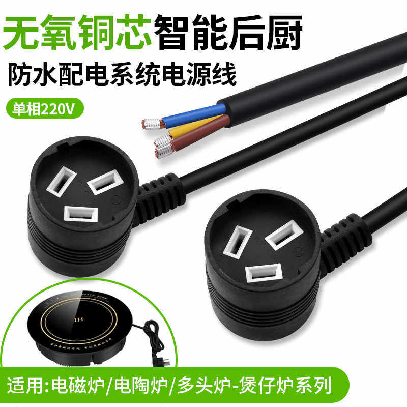 220V16A10A一分三煲仔炉防水电源线2200W2500W3200W电陶炉电磁炉