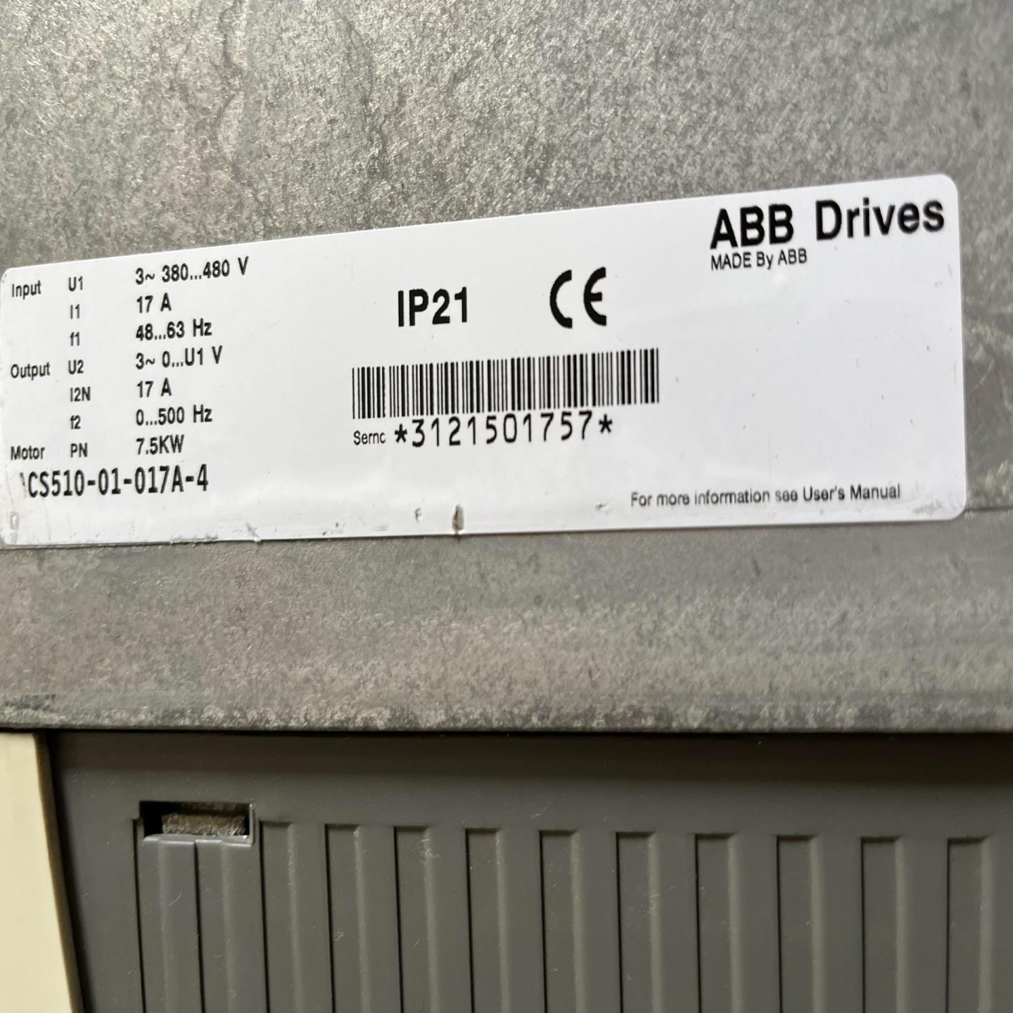 ABB变频器ACS510-01-017A-4 7.5KW实物（憨憨电子）