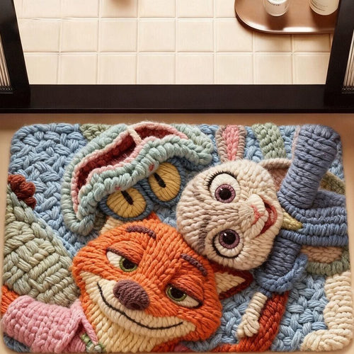 卡通可爱硅藻泥地垫卫生间浴室防滑吸水家用洗手台脚垫入户门垫子