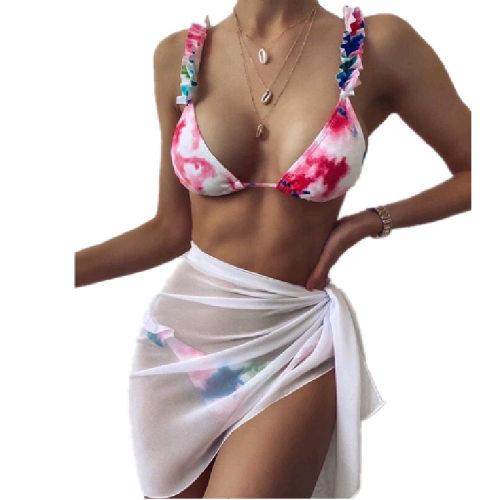 雪纺系带披巾泳装裹巾