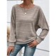 casual neck long Ladies sleeved round Tshirt休闲长袖 圆领T恤
