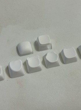 白色素材1U键帽客制化机械键盘键帽可爱动物键帽