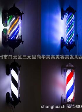 美发转灯eKLM灯d发廊转理发店转灯灯六角复古宫户外挂墙l式防水灯