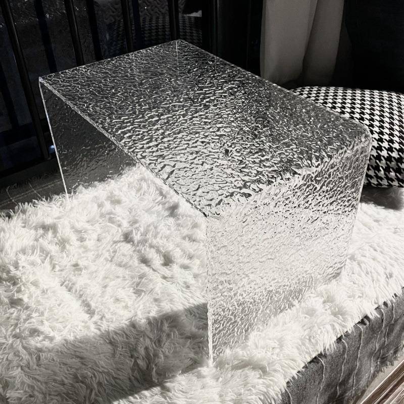 亚克多力边几加厚透明矮飘窗台小桌子小茶几简榻榻米沙QRX发色约