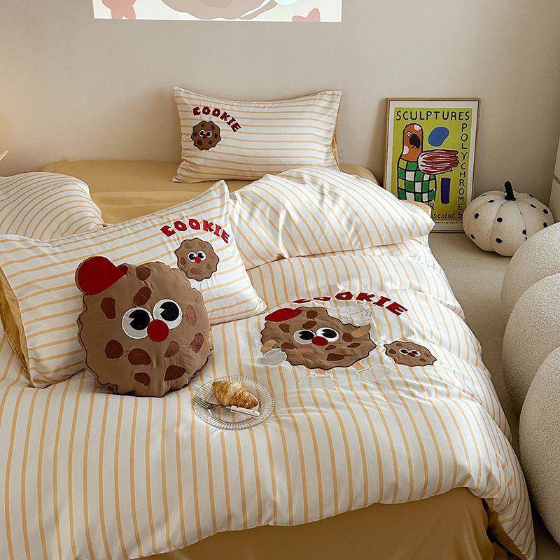 K15卡冰丝床上床四件套夏丝滑裸季睡被套儿童可通爱凉感HAxDCrEt