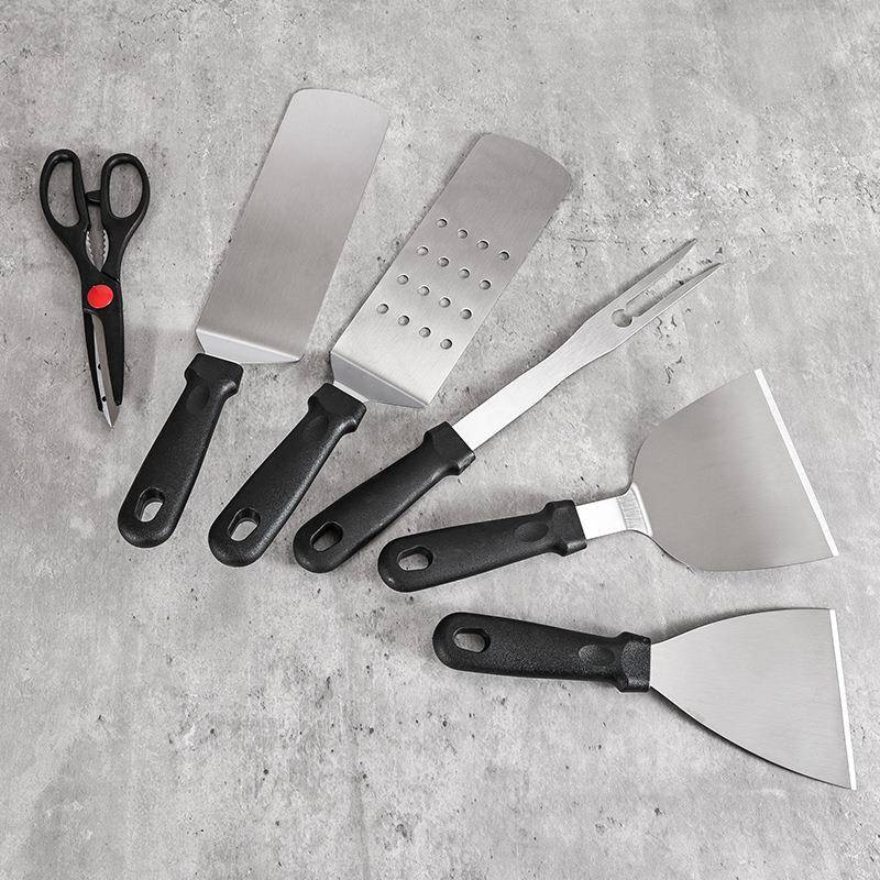 现货不锈BQ户外烤具料理B钢烧铲烤29件套牛扒LL-S29煎铲铁板烧