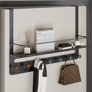 奶油风整免孔衣钩卧室门后挂打钩置物BG241014架浴室门背理收纳架