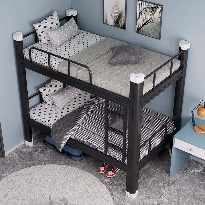 闭合式双INJ上下铺床宿舍上下型床双人铁艺层床学生高低铁架子床