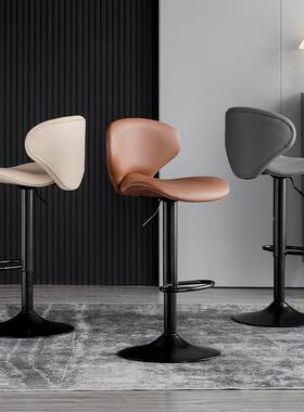 代约简PA108吧吧台椅家用升降旋转靠背铁艺奢轻前台酒吧高脚凳子