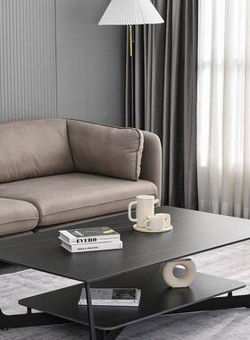 石岩板茶几轻奢现简约客家用大户809意式极简厅沙发茶几型桌公室