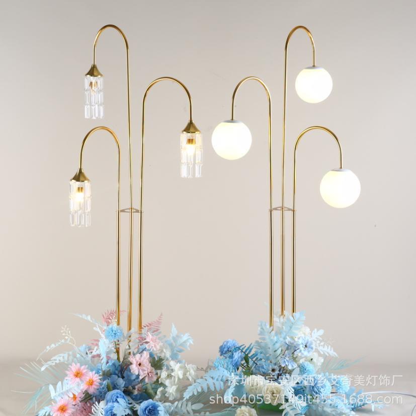 婚三庆道具饰婚庆光路引灯电镀铁艺道具发JTA装饰灯装摆件头婚庆