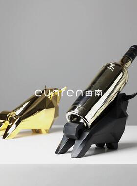 现简约创件意酒柜红架酒摆轻奢家CFY居客厅关餐桌玄电视柜工艺品