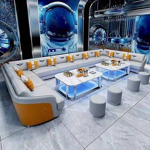 ktv沙发酒吧清吧家943用包型歌厢厅夜总会转U卡座茶角几组合