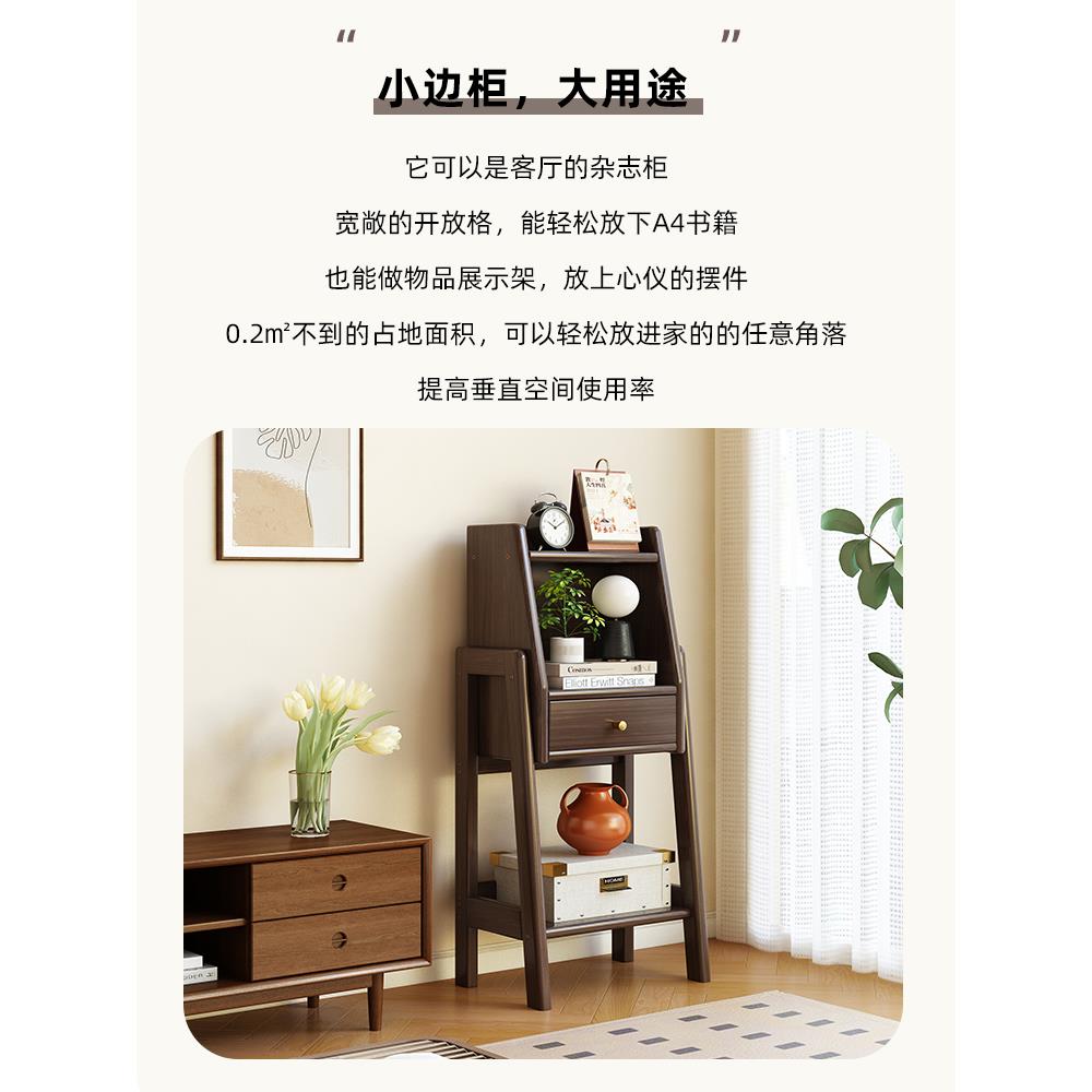 A0L多家小书架EOP置物架落地书柜简约客厅靠墙用储物1柜电视边柜