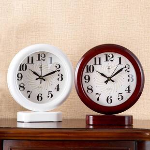 实RHF木座钟客厅复古台表钟静音时钟新中古式博架欧式摆酒柜件