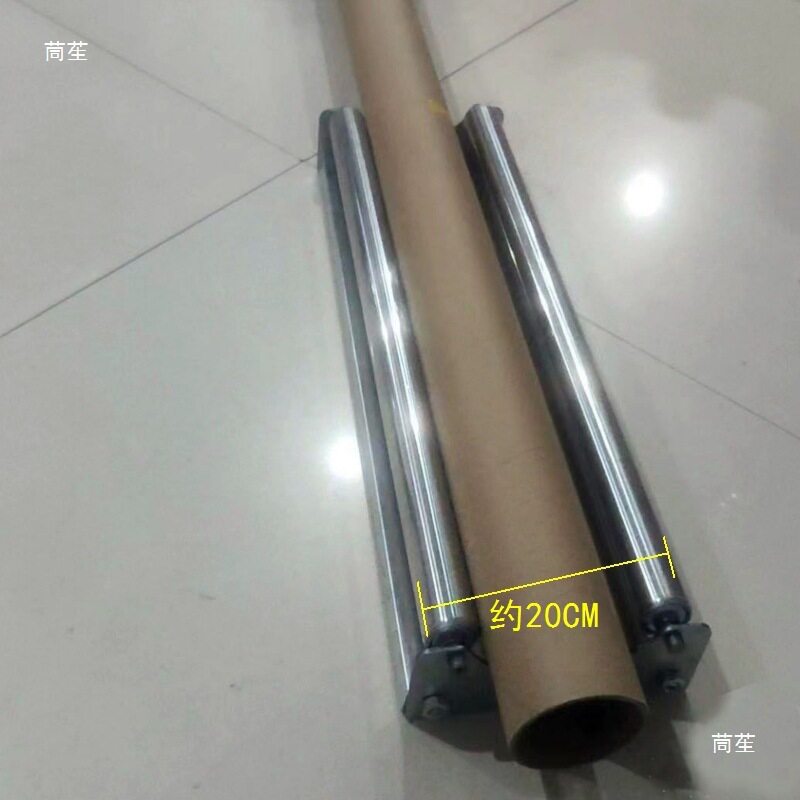 广告物料写真材料裁切托架台面滚轴支架收放卷材切割架卷纸放料架