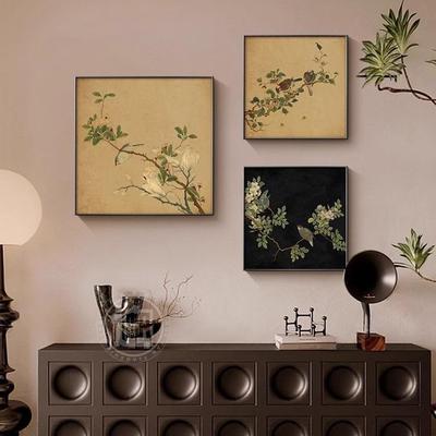 中古后风沙发装饰画客餐厅新中式玄摆件复宋关中古风代美学挂画壁