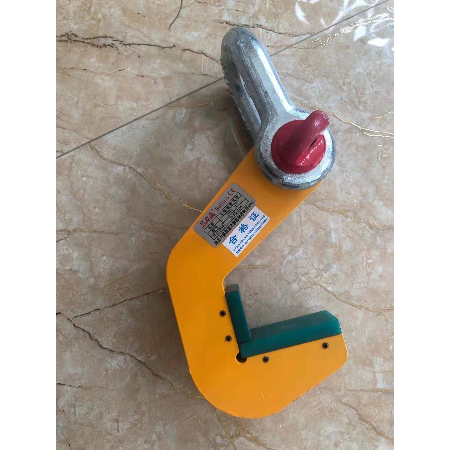 无痕钢管钢夹子夹SUR起重吊钳圆装管L型横吊竖吊铁管吊钩板吊具1T