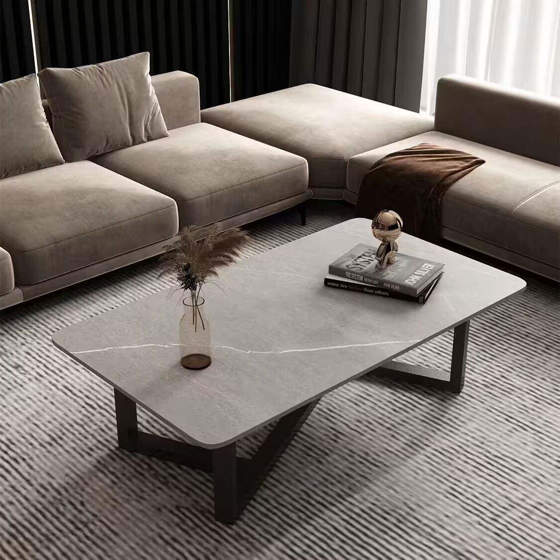 板茶几现代简约户小型客厅家用茶式无品牌/桌意风格办岩公室长条