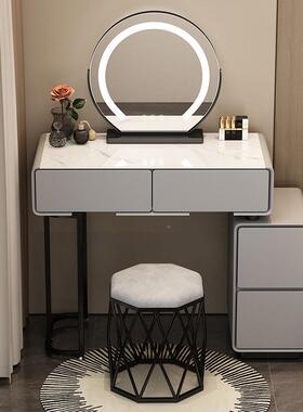 2025新款现代台简约梳AAP型妆奶油风板化妆桌小户轻奢化妆台岩梳