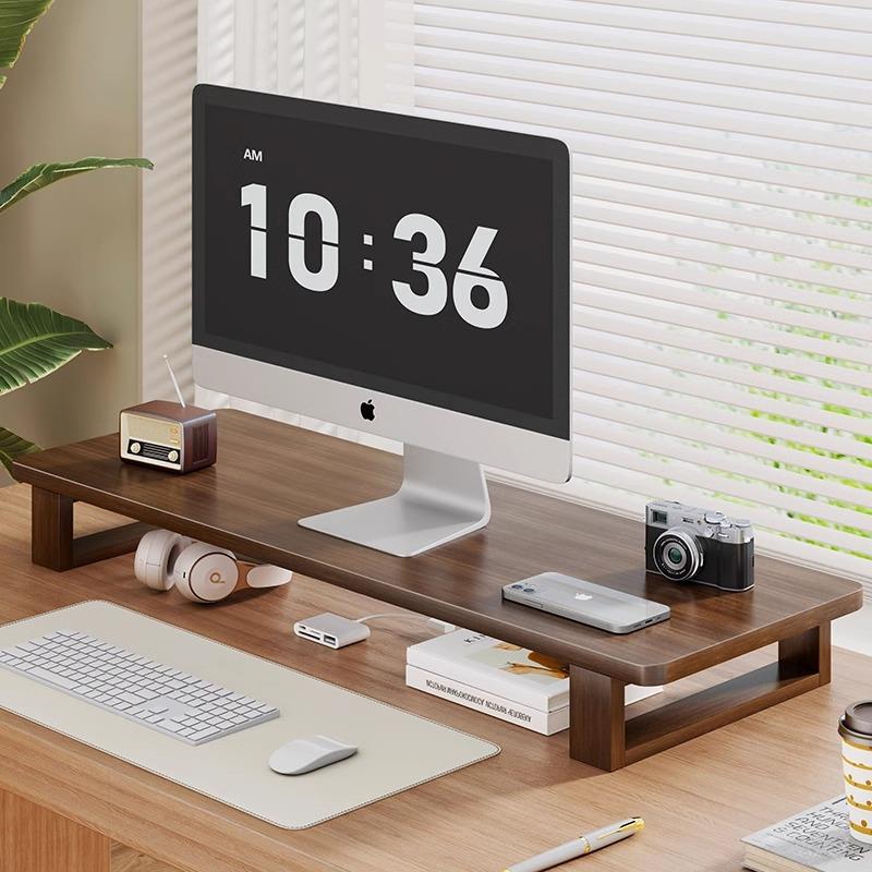 式电脑显台底座架笔记本支撑架示子实木办无品牌/公器桌面隔板置