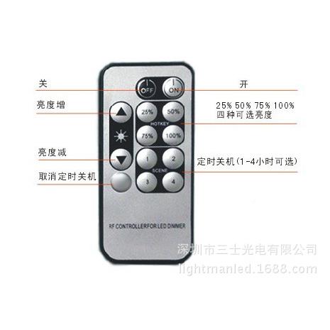 智能le面板灯-WVd()HTC调光开关红外无线遥控调光器