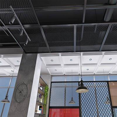 网复网古工业风铁网格网墙形菱铁丝铁艺网片屏风CLN隔断墙铁艺格