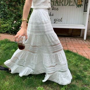 Solid color patchwork puffy cake skirt女士纯色拼接蓬蓬蛋糕裙