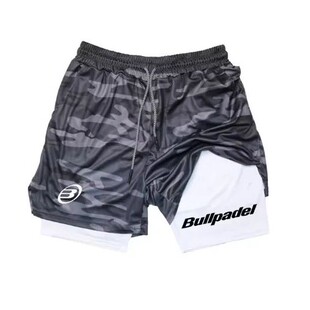 Sports printed double-layer shorts for men运动印花双层短裤男
