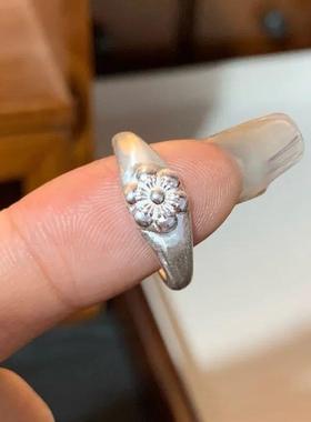 中古vintage复古奶奶风戒指小众设计冷淡风高级感食指环配饰