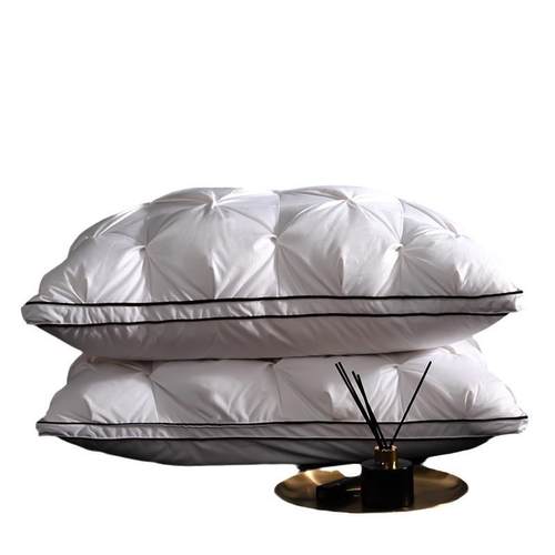 全棉羽绒枕扭花款枕芯酒店立体家用枕头民宿厂家五星级白鹅绒