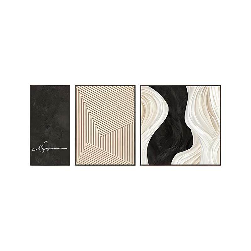 诧寂原木风黑白灰现代抽象小众客厅沙发背景墙三联装饰画,家居饰品,现代装饰画,淘宝优惠券,粉丝福利购,淘宝优惠卷