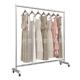 陈列架可移动挂衣架带轮 展示架落地简约女装 拉丝不锈钢服装 店服装
