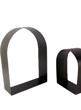 现代简约欧式几何金属拱形门型摆件样板房售楼处软装饰品摆设