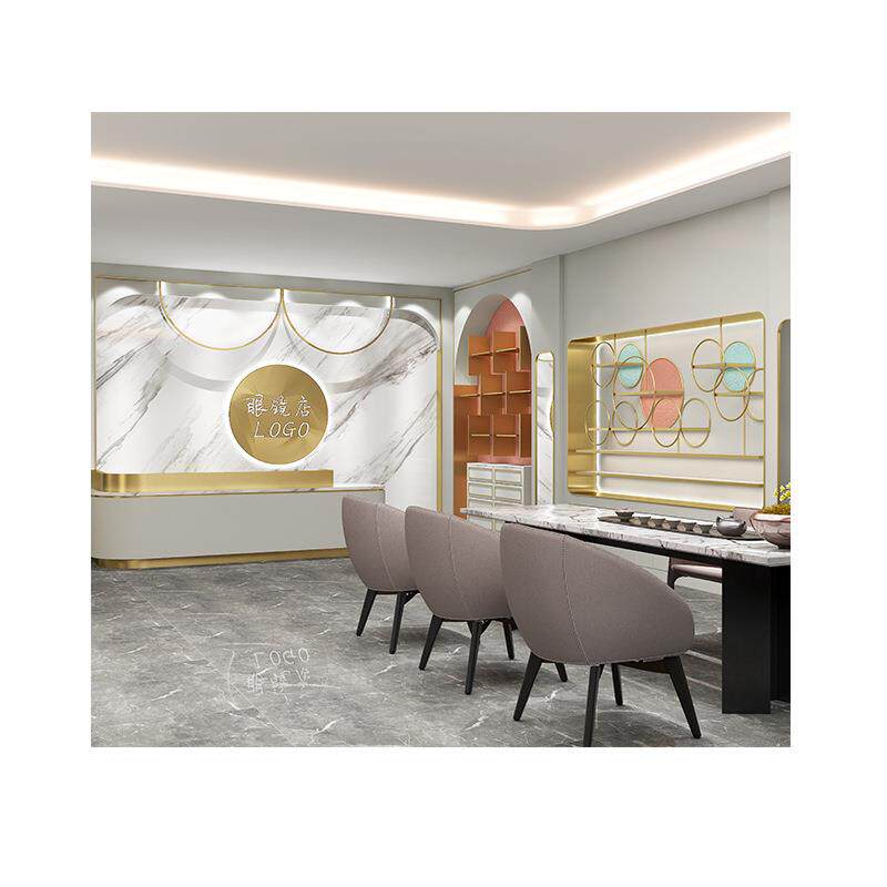 整店效果眼镜店货架眼镜展示柜中岛眼镜展示柜台展柜工厂制作