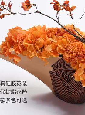 仿真绿色果子高端花艺插花酒店大堂绿植假花卉摆设轻奢新中式摆件