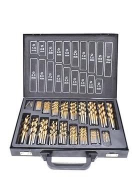 高速钢镀钛麻花钻170pcs电钻打孔直柄钻头1.0-10.0mm木工钻头组套