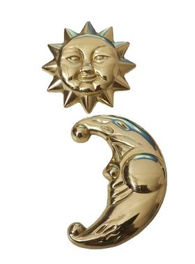 黄铜锻造太阳月亮家具柜门酒柜橱柜抽屉拉手把手