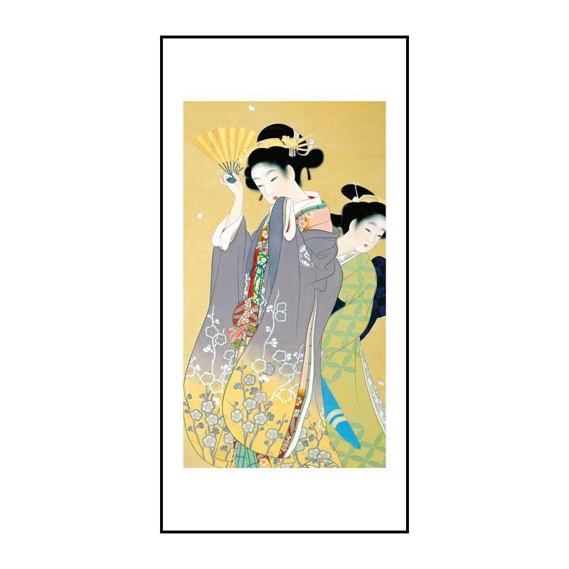 浮世绘日式家居民宿级感装饰画挂画唐宫仕女图玄关画壁画