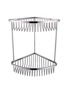 304不锈钢三角篮双层角篮置物篮浴室转角篮角架卫生间网篮置物架