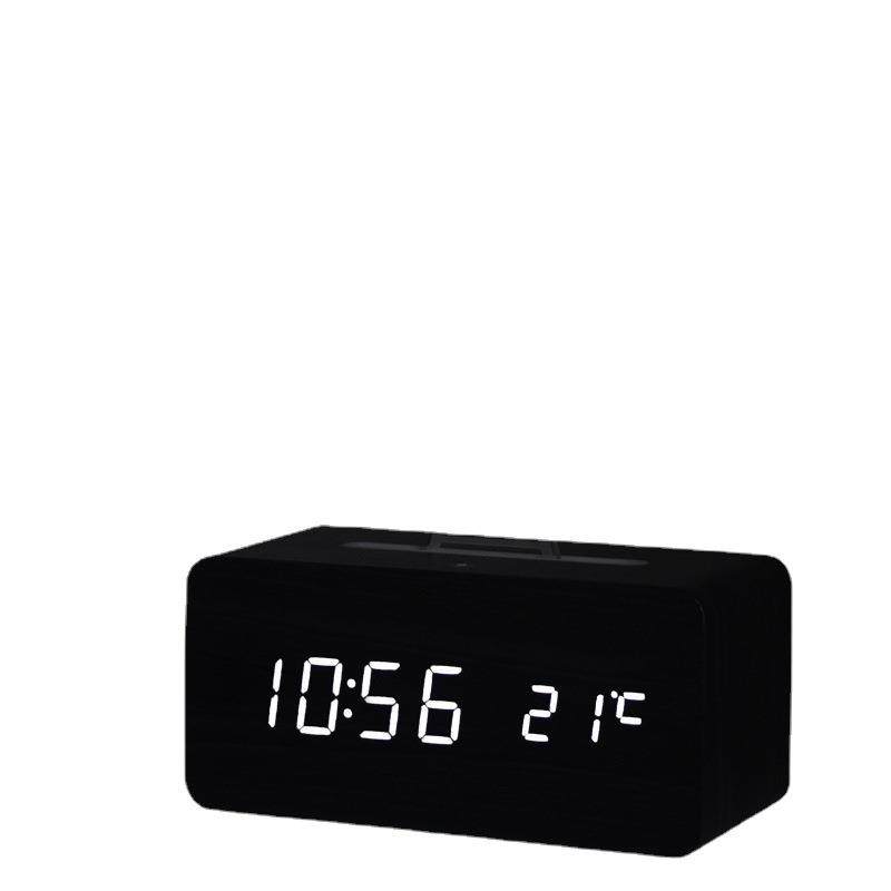 创意礼品diy亚克力图案多功能电子钟夜光静音学生闹钟木头钟,家居饰品,台钟/闹钟,淘宝优惠券,粉丝福利购,淘宝优惠卷