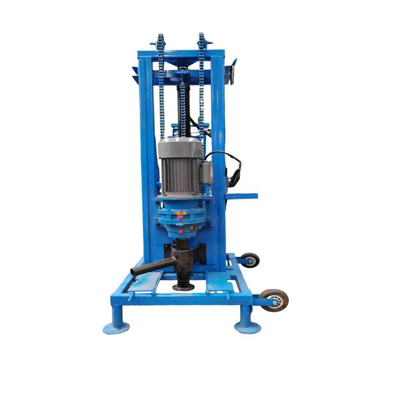 工程用100米电动打井机小型快速液压取水钻机小型轮式岩石钻井机