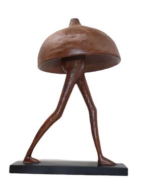 现代简约创意家居饰品摆件树脂肌理纹抽象蘑菇人玄关柜陈列柜装饰