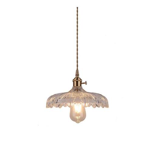 北欧餐厅灯创意日式复古吧台灯包房橱窗个性轻奢黄铜三头玻璃吊灯