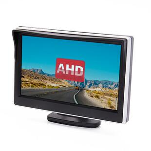 5寸车载AHD高清显示屏倒车影像两路输入前后视监控盲区台式显示器